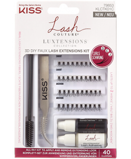 Kiss My Face Lash Couture LuXtension Cluster Kit - Kit for applying false eyelashes