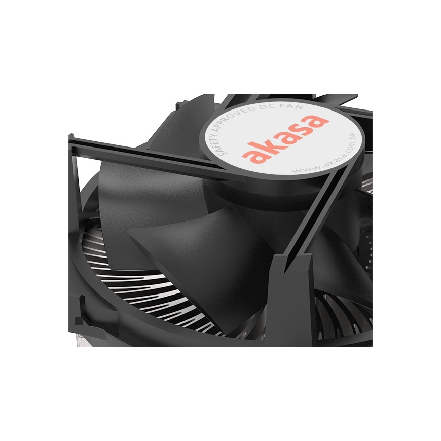 Akasa AK-CC6606BP01 computer cooling system Processor Heatsink/Radiatior 9 cm Aluminium, Black 1 pc( – 2