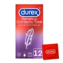 Durex Sensitive Total Contact 12 prezervatyvų Durex Sensitive Total Contact 12 prezervatyvų