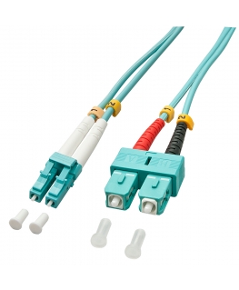 Lindy 5.0m OM3 LC - SC Duplex InfiniBand/fibre optic cable 5 m Бирюзовый
