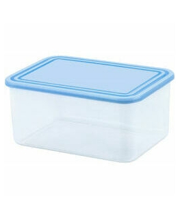 Food container rectangle 2L transparent|blue