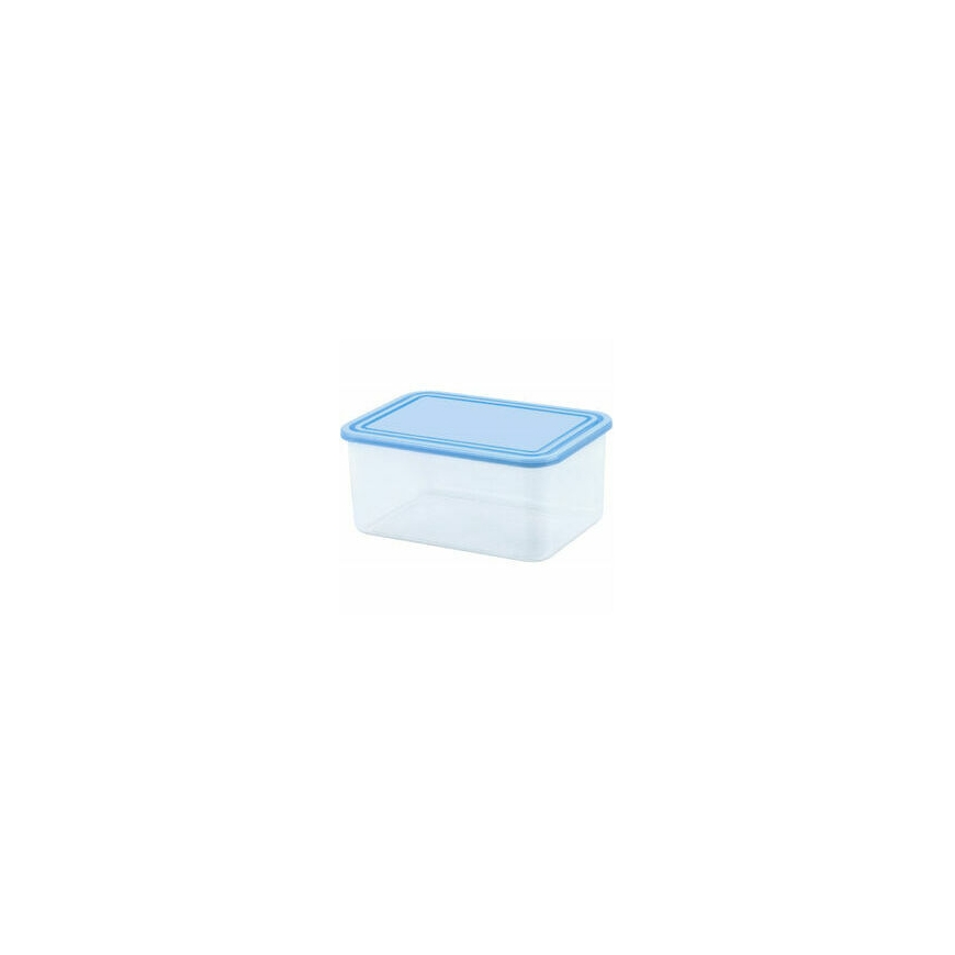 Food container rectangle 2L transparent|blue