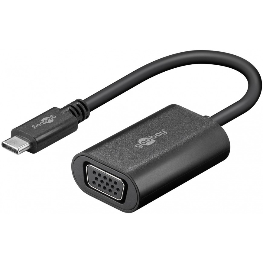 Goobay 38531 видео кабель адаптер 0,2 m USB Type-C VGA (D-Sub) Черный – 2