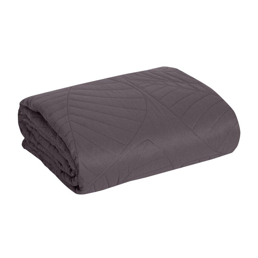 Eurofirany DESIGN 91 BONI / 6 Bedspread, quilted by hot pressing with leaf pattern, 170X210 cm, color: graphite Bedspread – 4