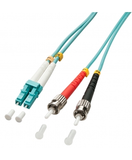 Lindy 3.0m OM3 LC - ST Duplex InfiniBand/fibre optic cable 3 m Turquoise