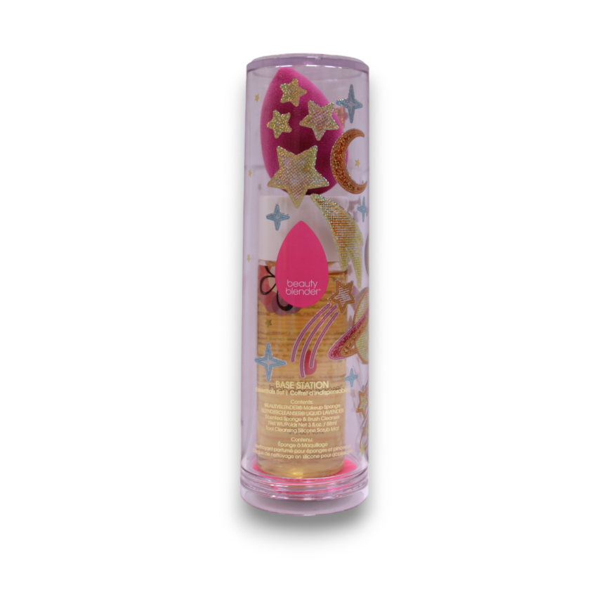 Pureness Set Beautyblender: Base Station, Makeup Sponge, Violet + Base Station, & Sponge Cleansing Lotion, 90 ml + Beautyblender
