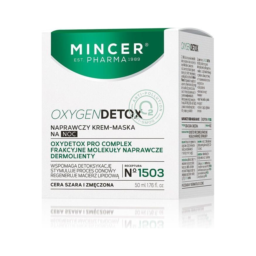 Mincer Pharma Oxygen Detox Repairing naktinis kremas-kaukė Nr.1503 50ml