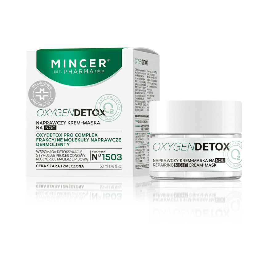 Mincer Pharma Oxygen Detox Repairing naktinis kremas-kaukė Nr.1503 50ml – 3