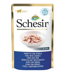 SCHESIR in jelly Tuna with seabass - wet cat food - 50 g
