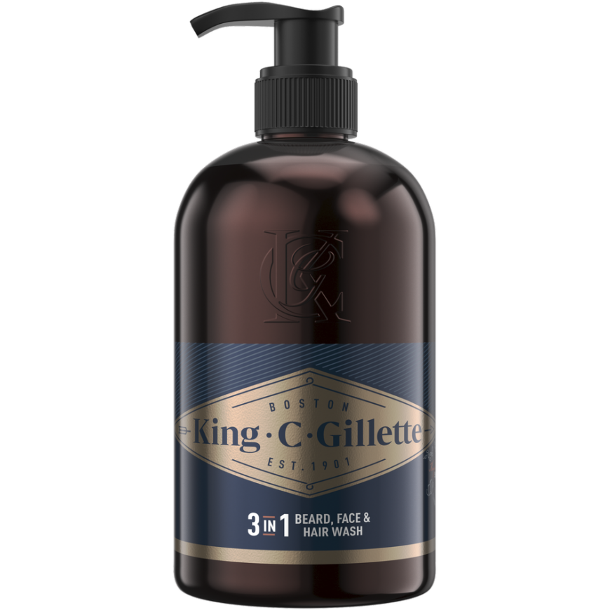 King C Gillette Beard and Face Wash 3in1, 350 ml – 4