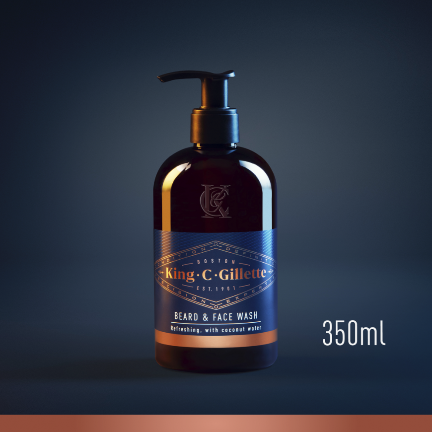 King C Gillette Barzdos ir Veido Prausiklis 3in1, 350 ml – 5