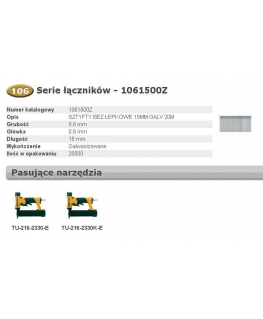 Nails Bostitch 0.6x15 mm 0° 20000 pcs. galvanized