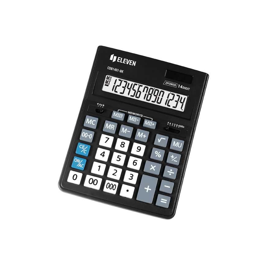 CDC Eleven Calculator CDB1401-BK, black, table, 14 miesc – 2