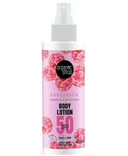 Organic Shop Raspberry body lotion Spf50 150ml