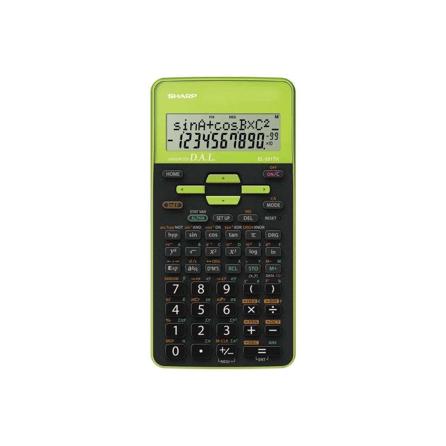 Sharp EL531TH laskin Tasku Funktiolaskin Musta, Vihreä