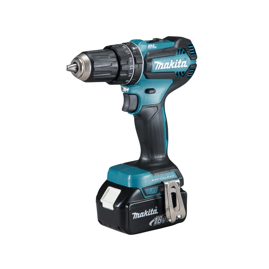 Makita DHP485RFJ дрель 1900 RPM Без ключа 1,8 kg Черный, Синий