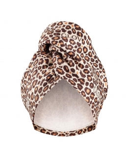 Glov Hair Wrap itin gerai sugeriantis Cheetah plaukų priežiūros turbanas