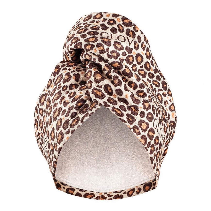 Glov Hair Wrap Super Absorbent Cheetah Hair Care Turban