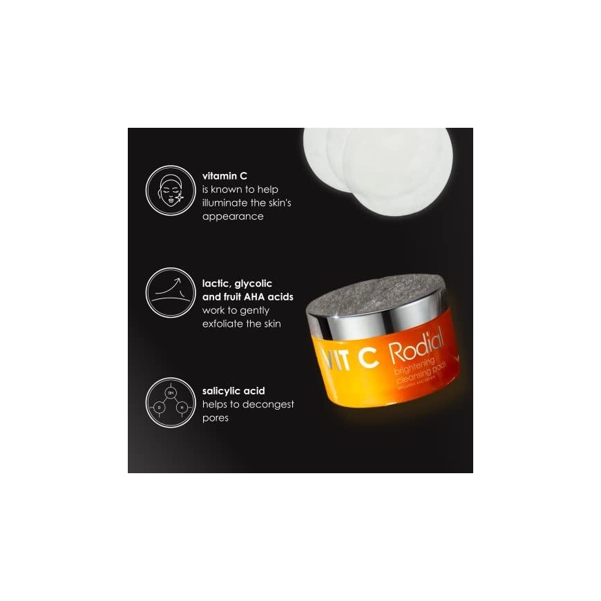 Rodial Vit C Brightening Cleansing Pads, 50 Piece – 5