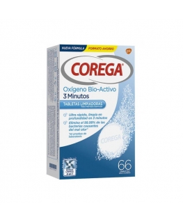 Corega Active Oxygen 3 Minutes 66 Tablets