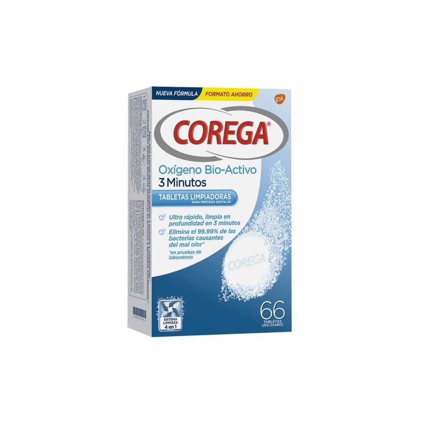 "Corega Active Oxygen" 3 minutės 66 tabletės – 2