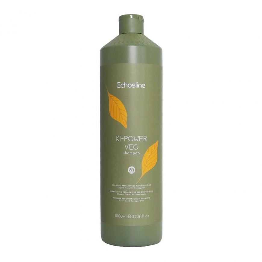 Echosline Ki-Power Veg Šampūnas Šampūnas ruošiantis plaukų atstatymui 1000ml