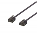 Deltaco UUTP-2007 tinklo kabelis Juoda 0,3 m Cat6a U/UTP (UTP)