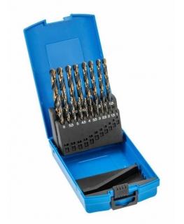 Drill set for metal Hogert HT6D900 1.0-10 mm 19 pcs.