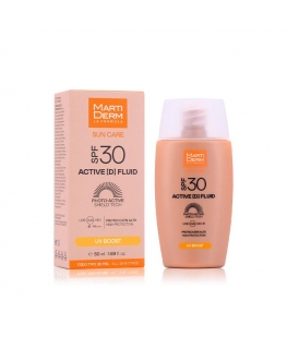 Liquid texture face photoprotector Martiderm Sun Care Active Fluid Spf30 50ml