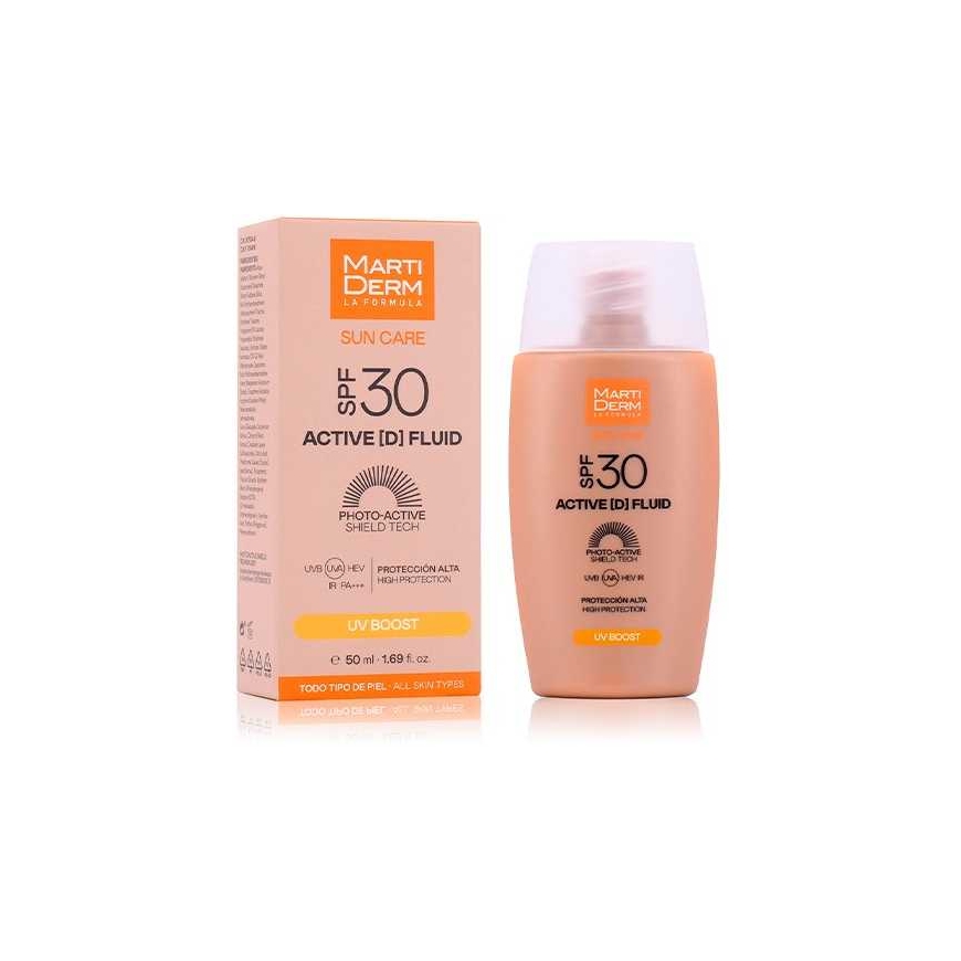 Liquid texture face photoprotector Martiderm Sun Care Active Fluid Spf30 50ml – 2