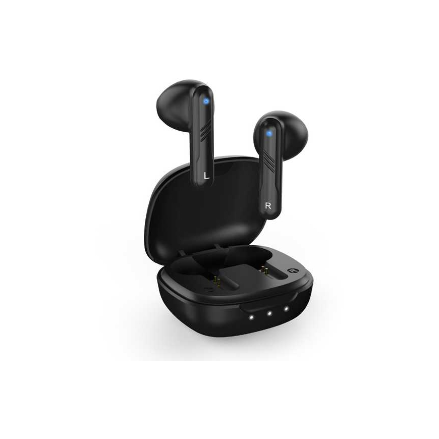 Ausinės Genius HS-M905BT, mikrofon, zmiana utworu, juoda, 2.0, etui su ładowarką, sport typ USB-C – 2