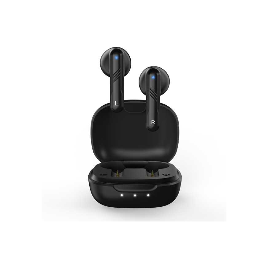 Headphones Genius HS-M905BT, microphone, zmiana utworu, black, 2.0, case with charger, sport type USB-C – 3