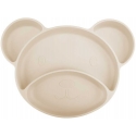 CANPOL BABIES Silicone plate with attachment BEAR, 51/401_creme