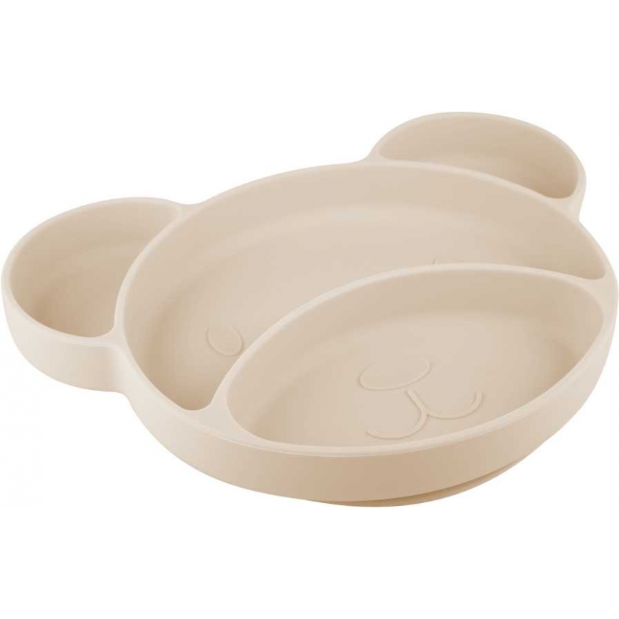 CANPOL BABIES Silicone plate with attachment BEAR, 51/401_creme – 2