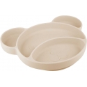 CANPOL BABIES Silicone plate with attachment BEAR, 51/401_creme