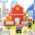 Dėlionė Viga Toys VIGA medinis rinkinys Miesto statybinių blokelių lentos figūrėlės
