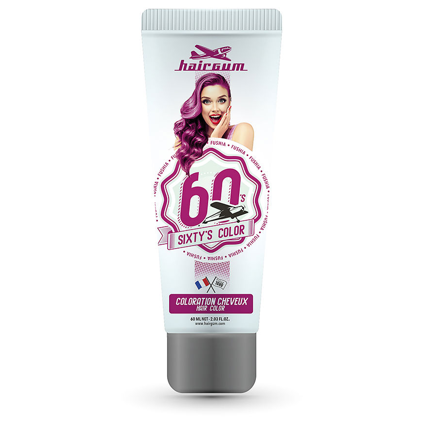 Hairgum Sixty's Color plaukų spalva Fushia – 2