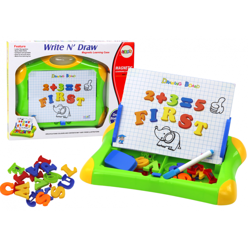 Lean Magnetic Educational Board Letters Numbers Marker Pen Sponge