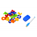 Lean Magnetic Educational Board Letters Numbers Marker Pen Sponge