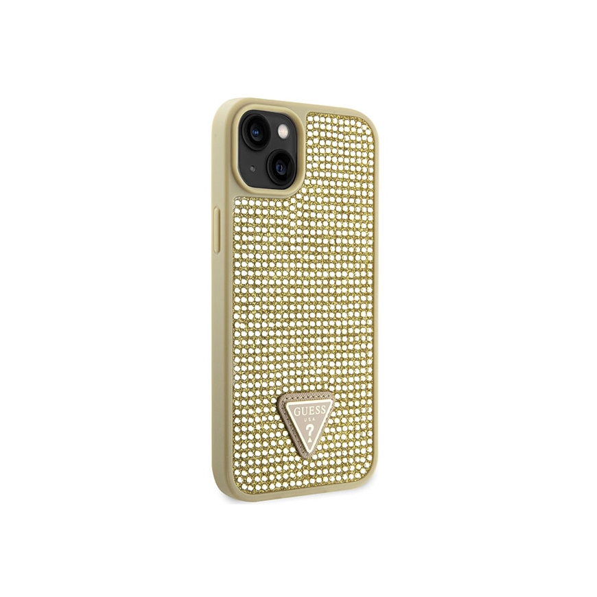 Guess Case for iPhone 14 Plus 6.7" GUHCP14MHDGTPD Gold Hard Case Mountain Crystal Triangle – 5