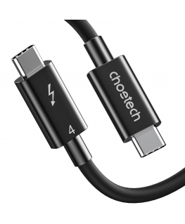Cable CHOETECH Thunderbolt 4, USB-C - USB-C, 40Gbps, 100W, 20V/ 5A, 8K/ 60Hz, 0.8m