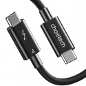 Cable CHOETECH Thunderbolt 4, USB-C - USB-C, 40Gbps, 100W, 20V/ 5A, 8K/ 60Hz, 0.8m