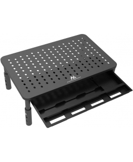 Maclean MC-946 Monitorius Nešiojamas kompiuteris Stand 13" - 32" 3-Level Height Adjustment with Drawer iki 20kg Sturdy Vented