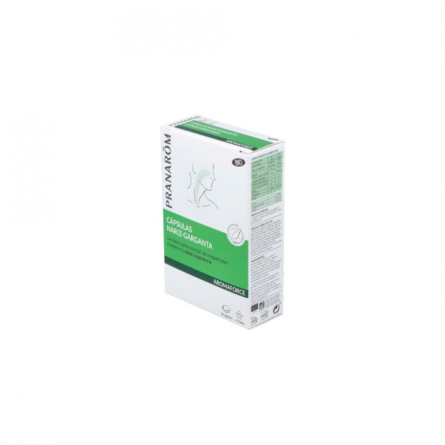 Pranarôm Aromaforce Nosis ir gerklė 30 kapsulių