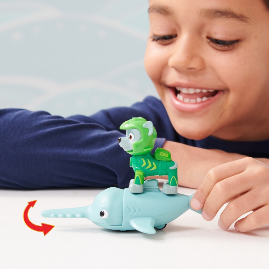 PAW Patrol , Aqua Pups Rocky and Sawfish Action Figures Set, Kids Toys for Ages 3 and up – 3