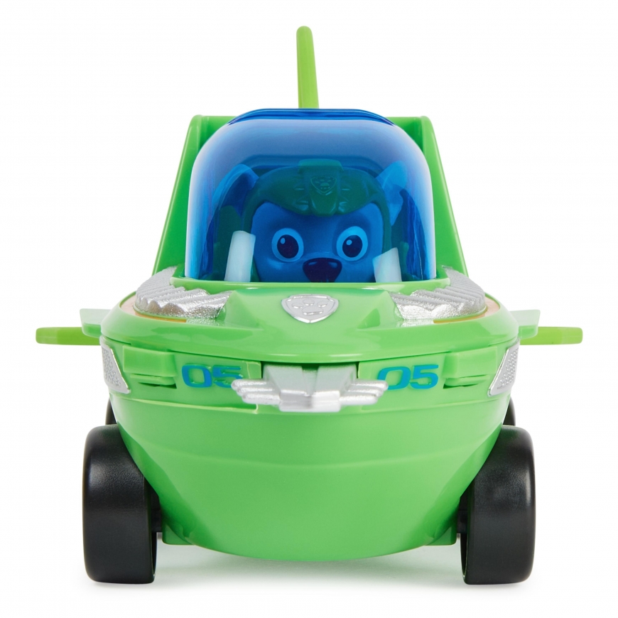 PAW Patrol Aqua Pups Rocky Transforming Sawfish Vehicle with Collectible Action Figure, Kids Toys fo – 4