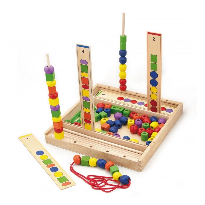 Viga Wooden educational game - bead puzzle – 2