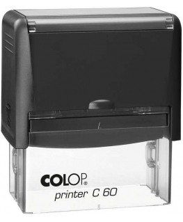 Stamp COLOP Printer C60, black body, colorless pad