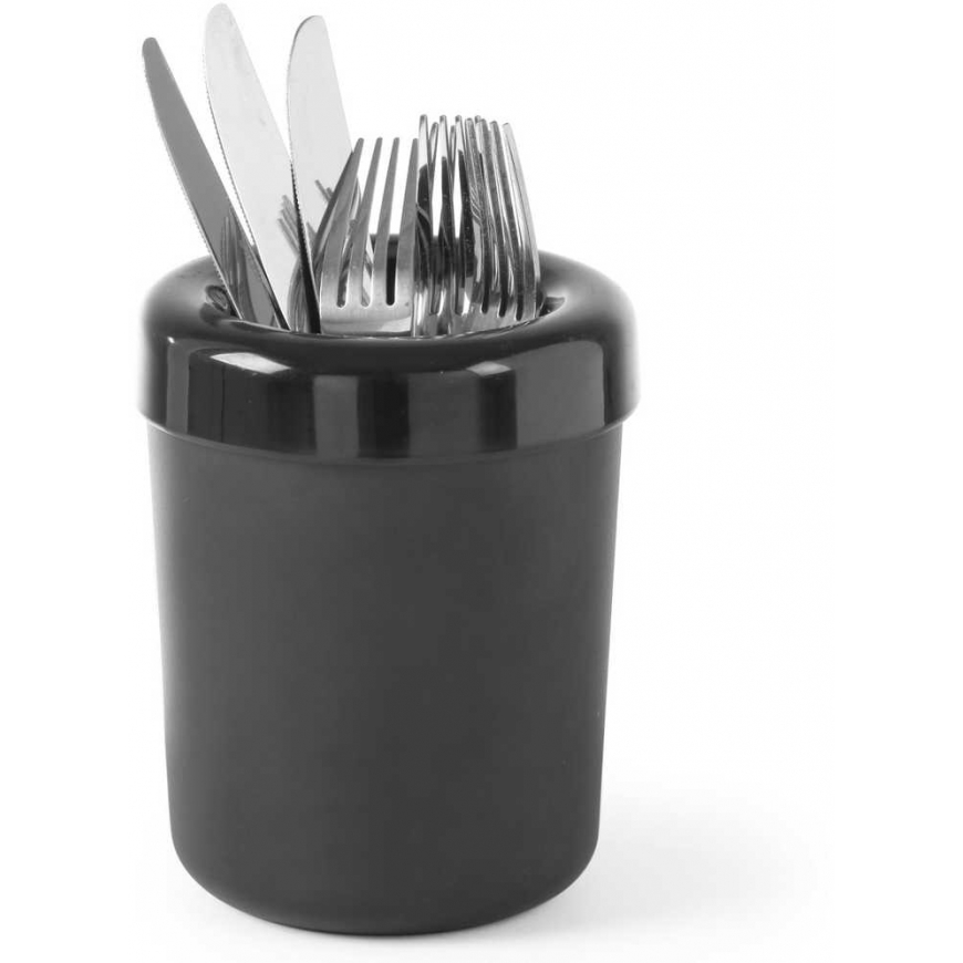 Table bin or cutlery tray made of black material, dia. 130 mm - Hendi 421574 – 2