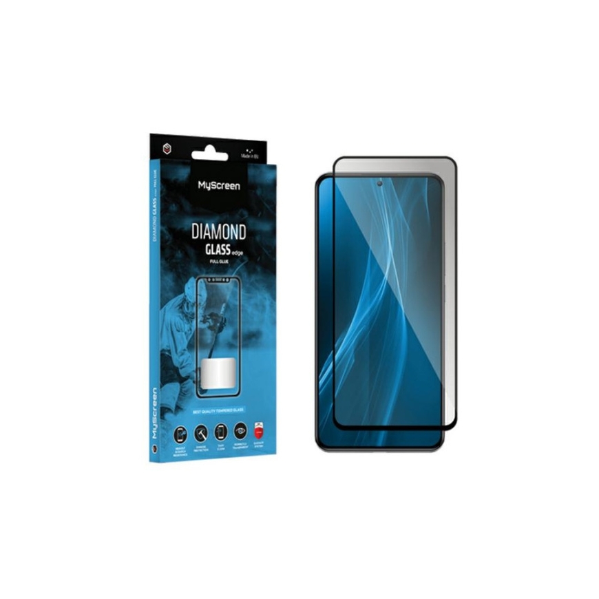MyScreen Diamond Glass Edge Full Glue Black do Realme C67 4G/5G/V50s
